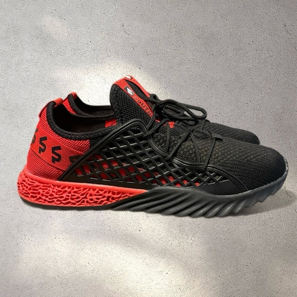 South Pole Other - South Pole Titus Graffiti Red Black Mesh Athletic Sneakers Shoes